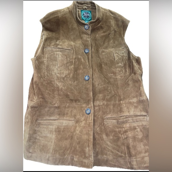 Harold's Women Vest color carmel suede size L - Picture 1 of 4
